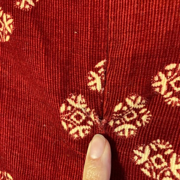 Burgundy Qipao Cheongsam Dress Corded Cotton Asian Y2K Small - Picture 12 of 12